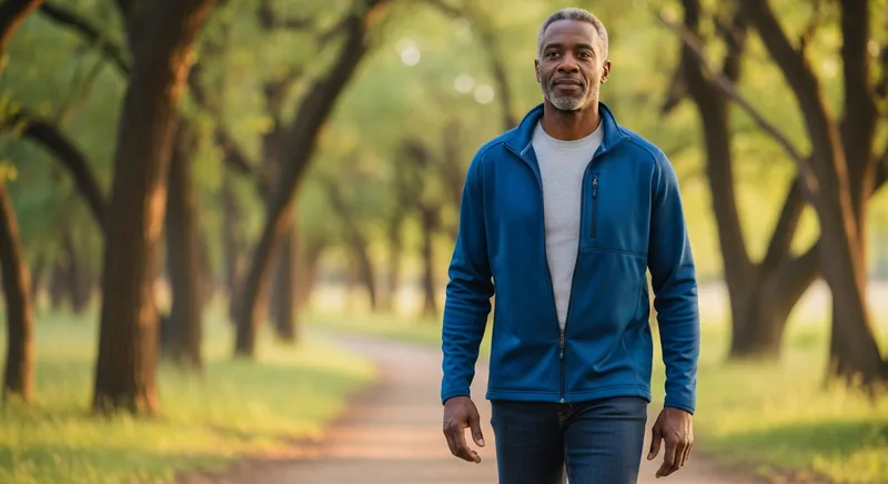 An active patient outdoors after regenerative care for lower back pain
