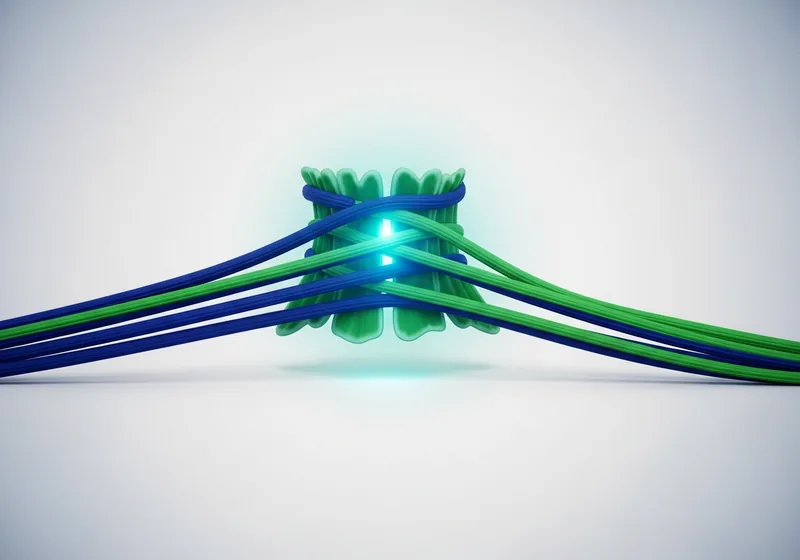 Illustration of overstretched cords easing back to healthy tension, likening whiplash soft-tissue healing